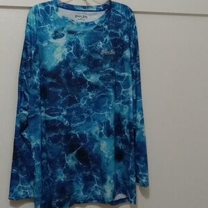 Bimini Bay Outfitters Deep Sea Camo Men's Long Sleeve Shirt